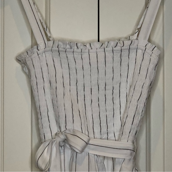 NWT MI AMI STRIPE TIE WAIST ROMPER WOMENS MEDIUM SMOKE & ANIMAL FREE HOME - Picture 7 of 11